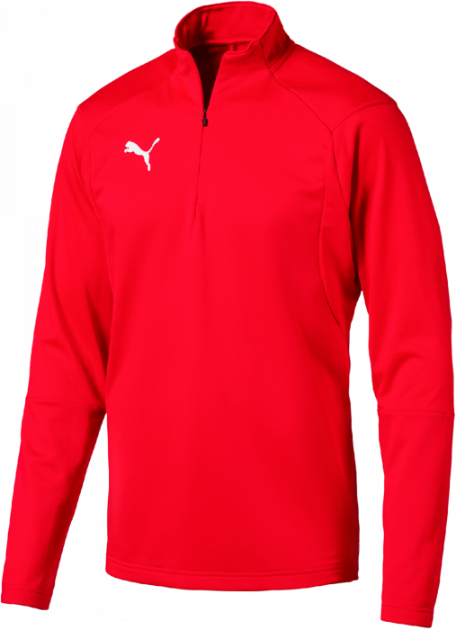 Puma - Liga Training 1/4 Zip Top - Red & white