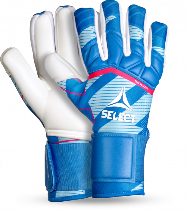 Select - 88 Kids V25 Goal Keeper Gloves - Blå & vit